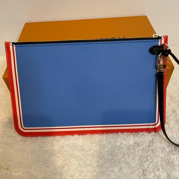 Louis Vuitton Game On Neverfull MM Pouchette Black/Blue/Red - Picture 13 of 13